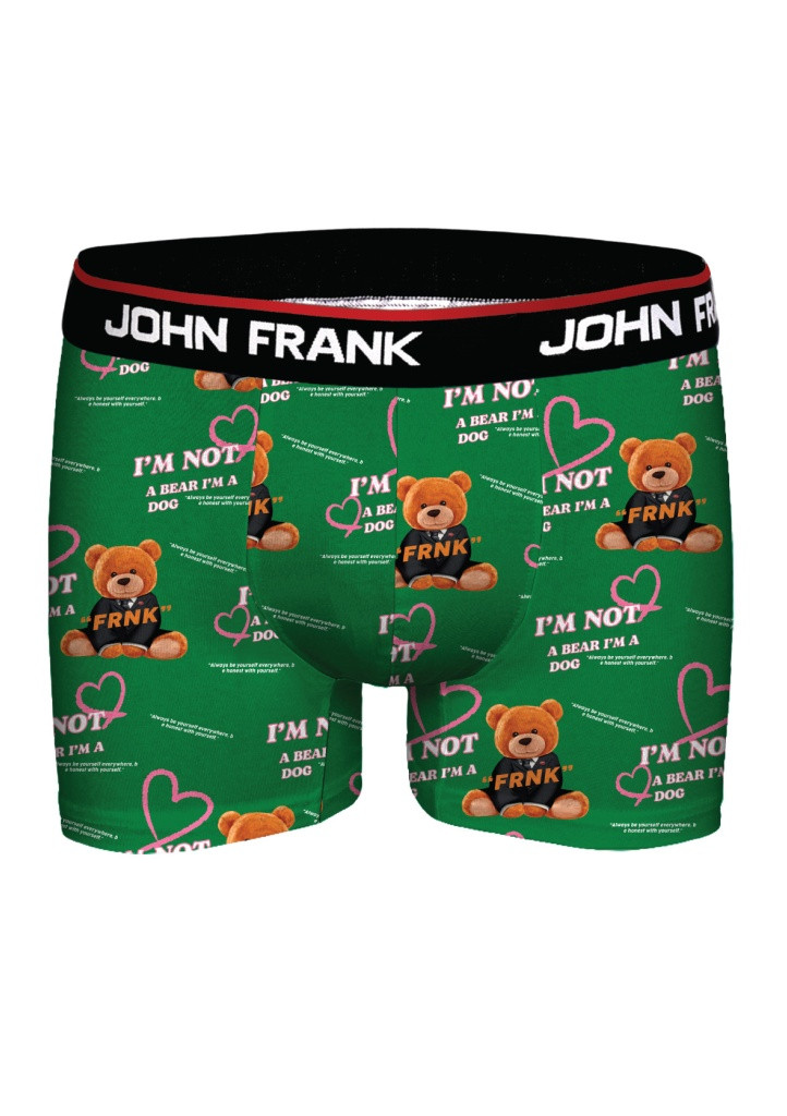 Pánské boxerky John Frank JFBD365 Zelená XL