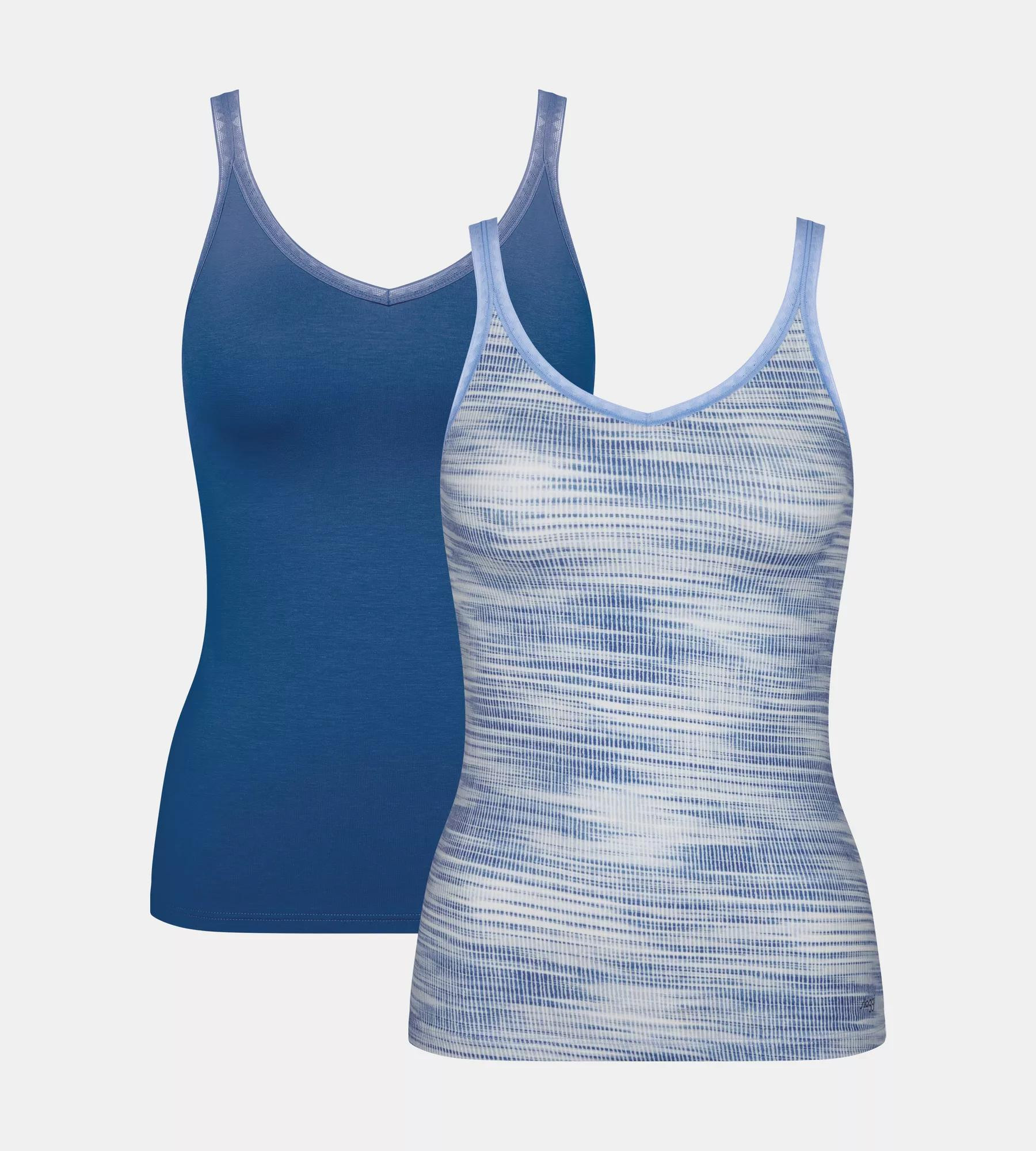 Dámské tílko GO Shirt 01 C2P - BLUE - DARK COMBINATION - kombinace modré M008 - SLOGGI BLUE - DARK COMBINATION S
