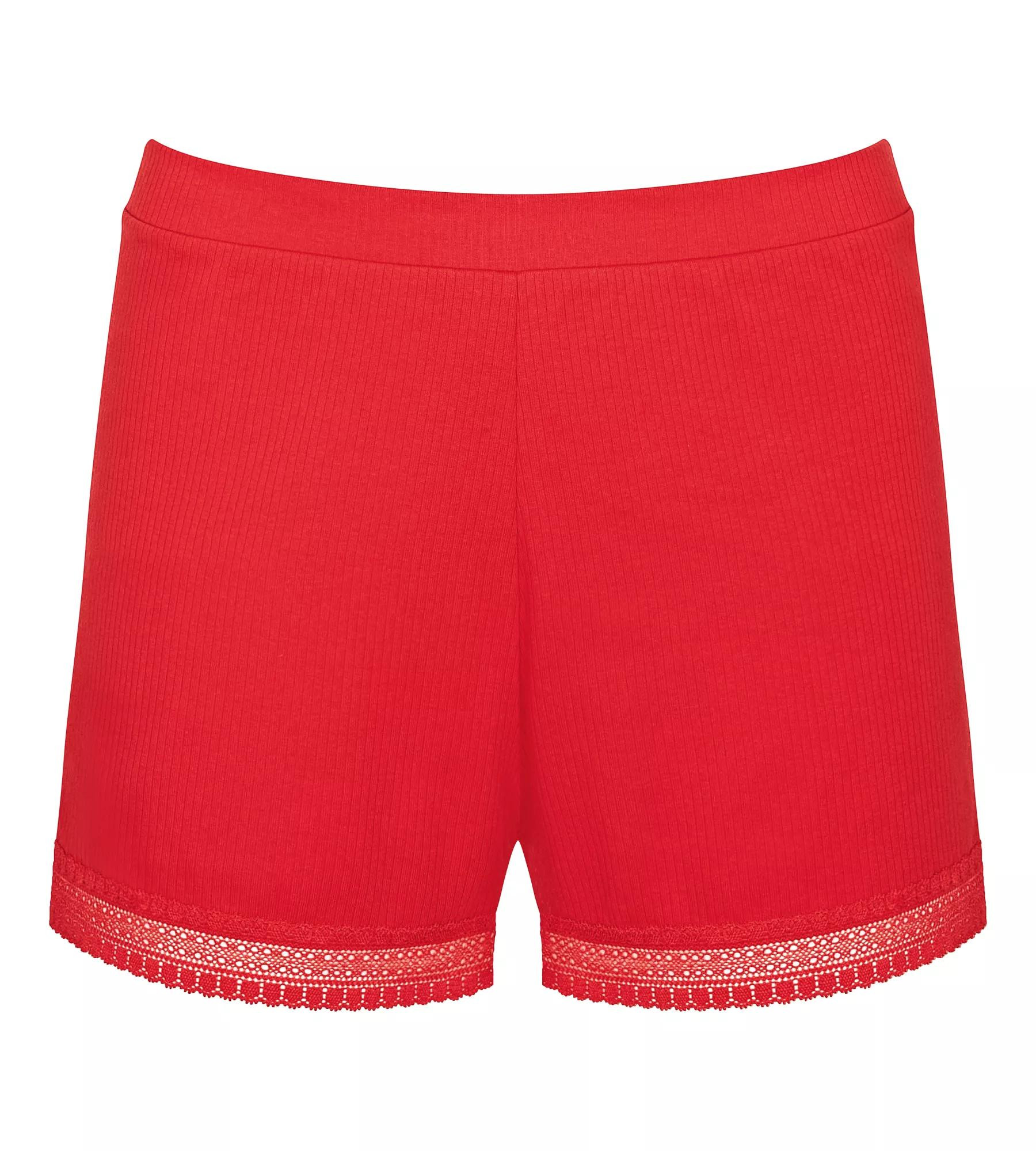 Dámské šortky GO Ribbed Short - CAMPARI - červené 0024 - SLOGGI RED M