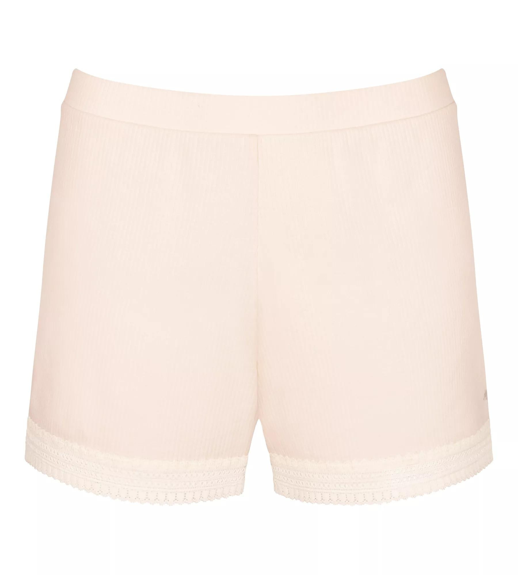 Dámské šortky GO Ribbed Short - ANGORA - sv. růžové 6308 - SLOGGI WHITE M