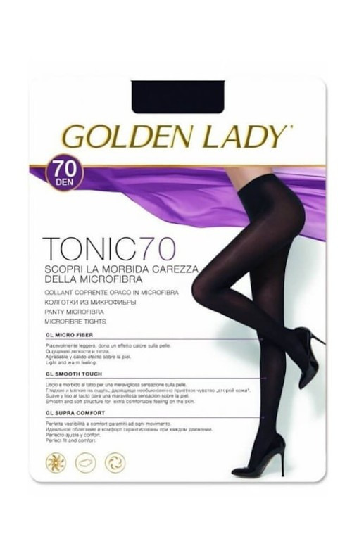 Dámské punčochové kalhoty Golden Lady Tonic 70 den marrone scuro/odc.hnědá 4-L