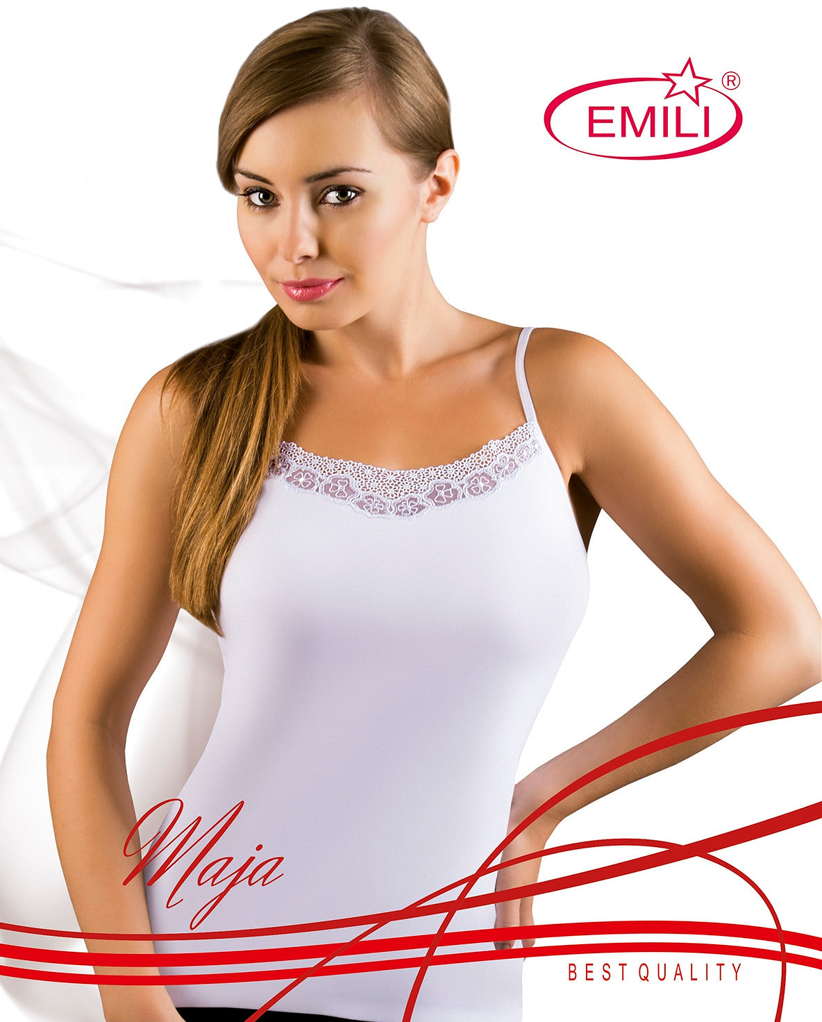 Bílá dámská košilka Emili Maja S-XL bílá M