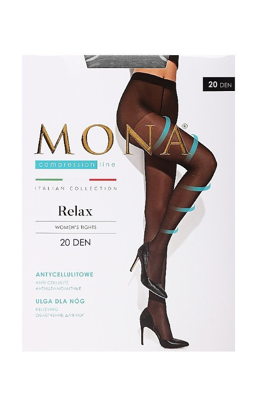 Dámské punčochové kalhoty Mona Relax 20 den XL fumo/odc.šedá 5-XL