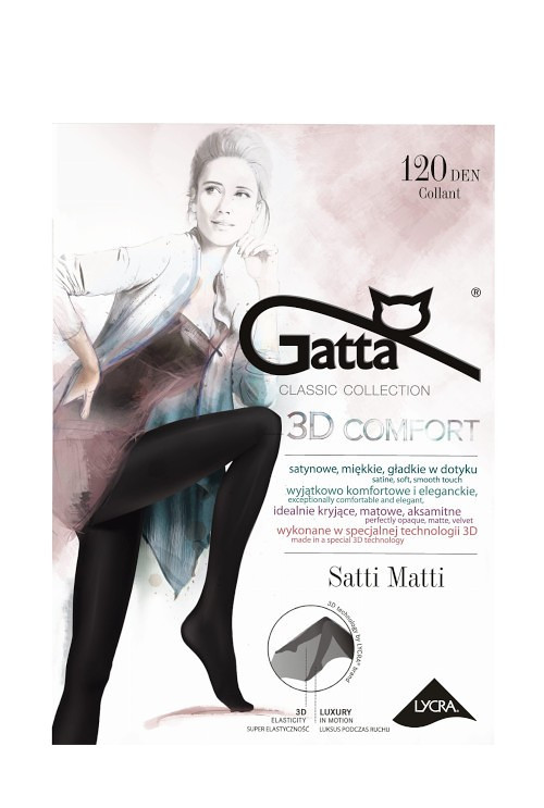 Dámské punčochové kalhoty Gatta Satti Matti 120 den grafit/dek.šedá 3-M