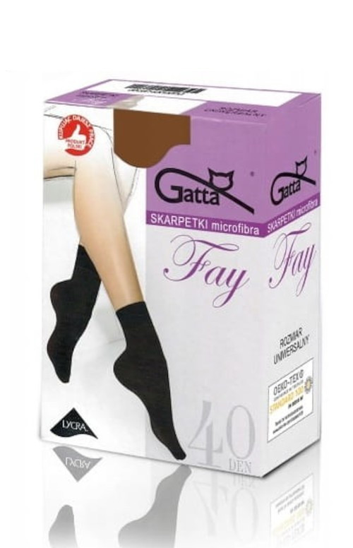 Dámské ponožky Gatta Fay Microfibra grafit/dek.šedá Univerzální