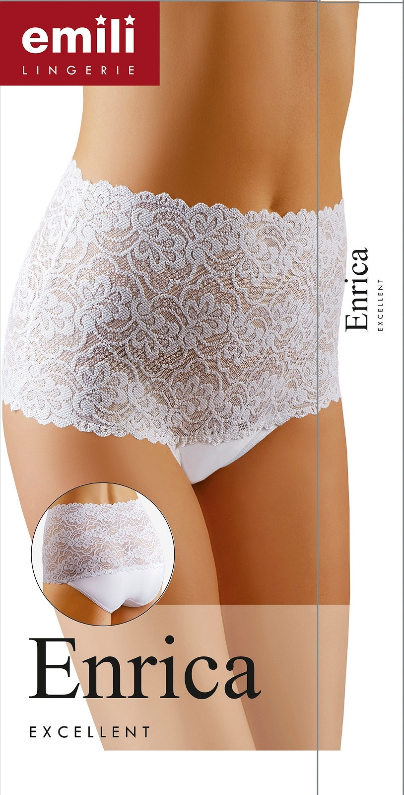 Klasické dámské kalhotky Emili Enrica bílá XL