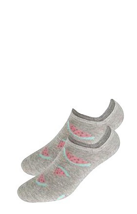 Dámské vzorované kotníkové ponožky Wola Perfect Woman W81.01P bílá 36-38