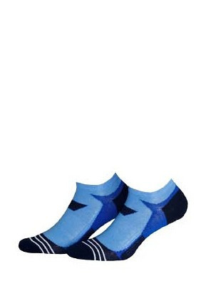 Pánské kotníkové ponožky Wola Sportive W91.1N3 Ag+ vzor titan 42-44