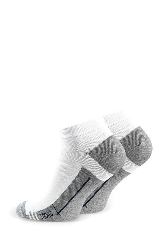 Sportovní bavlněné ponožky Steven Dynamic Sport art.101 světle šedá melanžová mořská 38-40