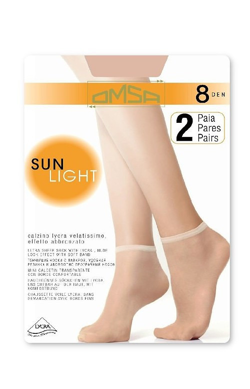 Dámské ponožky Omsa| Sun Light 8 den A`2 sierra/odc.béžová Univerzální