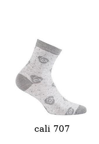 Dámské vzorované ponožky Gatta Cottoline G 84.01N bílá/lurex 36-38