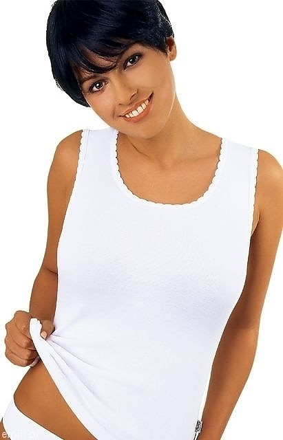 Bílá dámská košilka Emili Michele S-XL bílá S