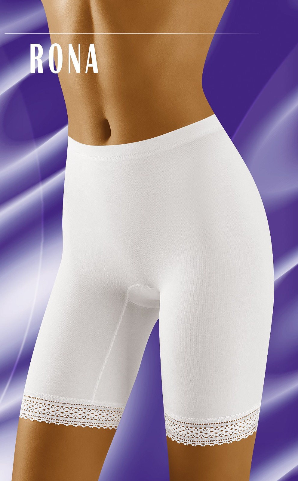 Dámské kalhotky s dlouhými nohavicemi Wolbar Rona bílá XL