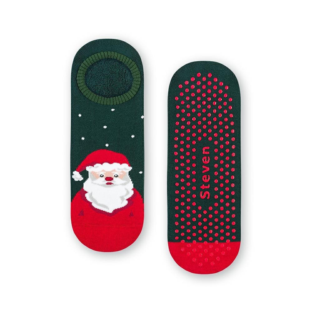 Dámské vánoční ponožky ťapky Steven art.132 Froté ABS 35-40 tmavě modrá 35-37