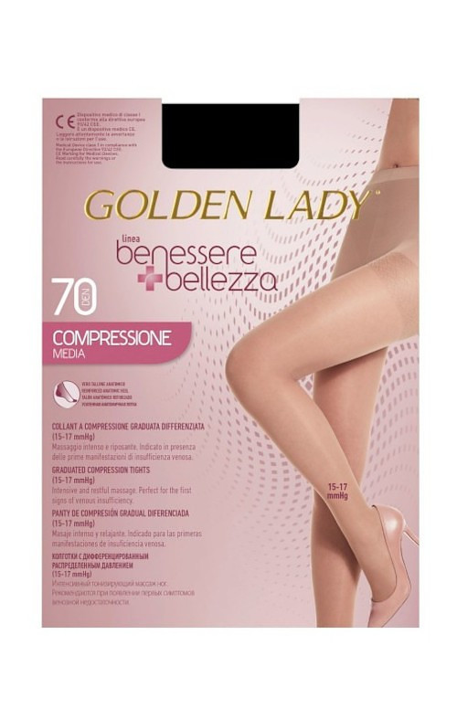 Dámské punčochové kalhoty Golden Lady Benessere & Bellezza 70 den nero/černá 4-L