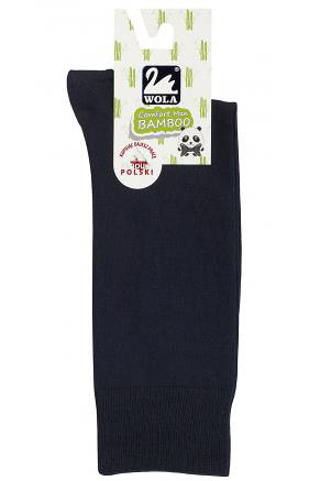 Pánské ponožky Wola Comfort Man Bamboo W94.028 černá/černá 42-44