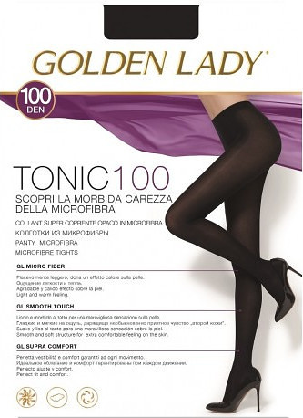 Punčochové kalhoty Golden Lady Tonic 100 den nero/černá 4-L