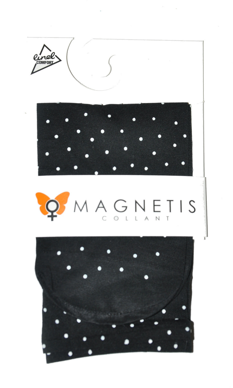 Dámské ponožky Magnetis 020 Potisk, puntíky černobílý Univerzální