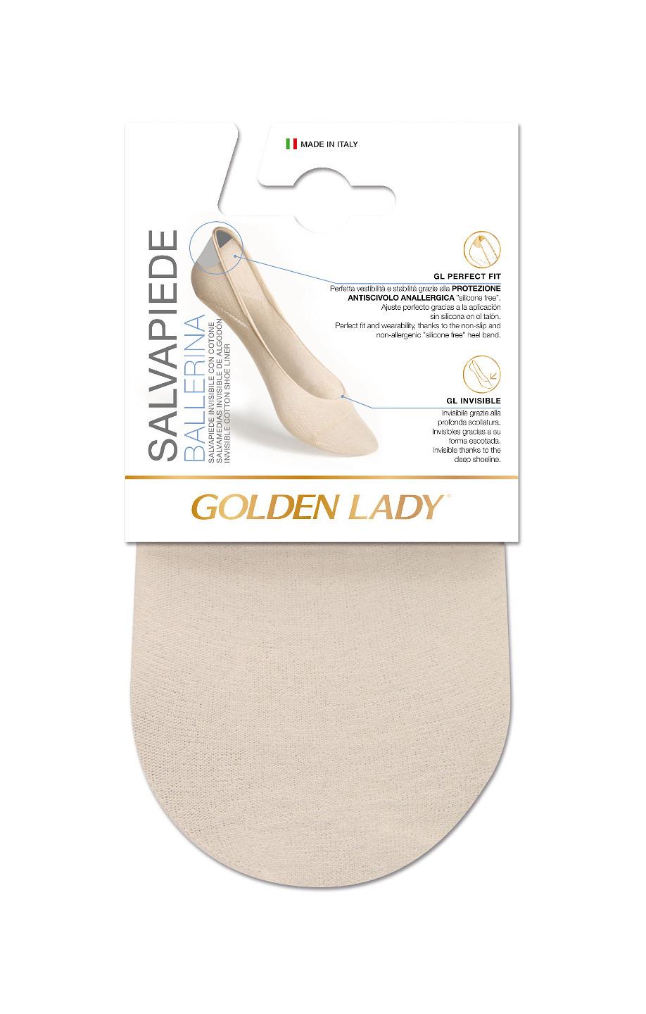 Dámské nízké ponožky Golden Lady Ballerina 6P Cotton A'2 nero/černá 35/38-S/M