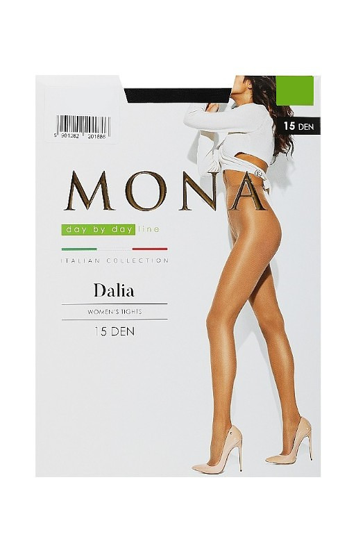Dámské punčochové kalhoty Mona Dalia 15 den 1-4 grafit/dek.šedá 3-M