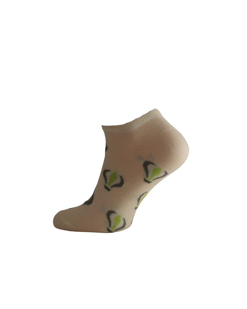 Dámské vzorované ponožky Bratex 0242 Krémový 39-41