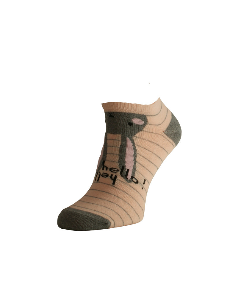 Dámské ponožky Bratex Ona Classic 0242 Zvířátka meruňka 39-41