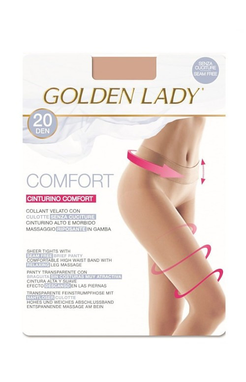 Dámské punčochové kalhoty Golden Lady Comfort 20 den nero/černá 5-XL