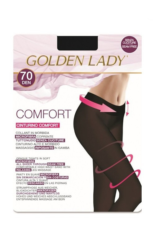 Dámské punčochové kalhoty Golden Lady Comfort 70 den nero/černá 3-M