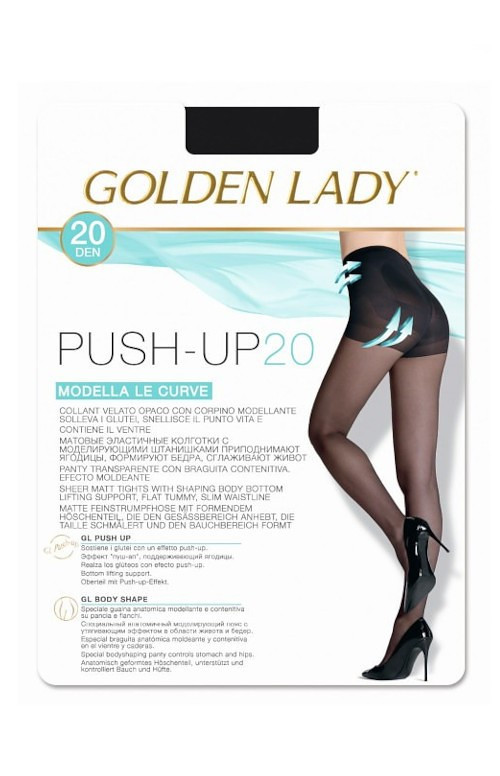 Dámské punčochové kalhoty Golden Lady Push-up 20 den nero 3-M