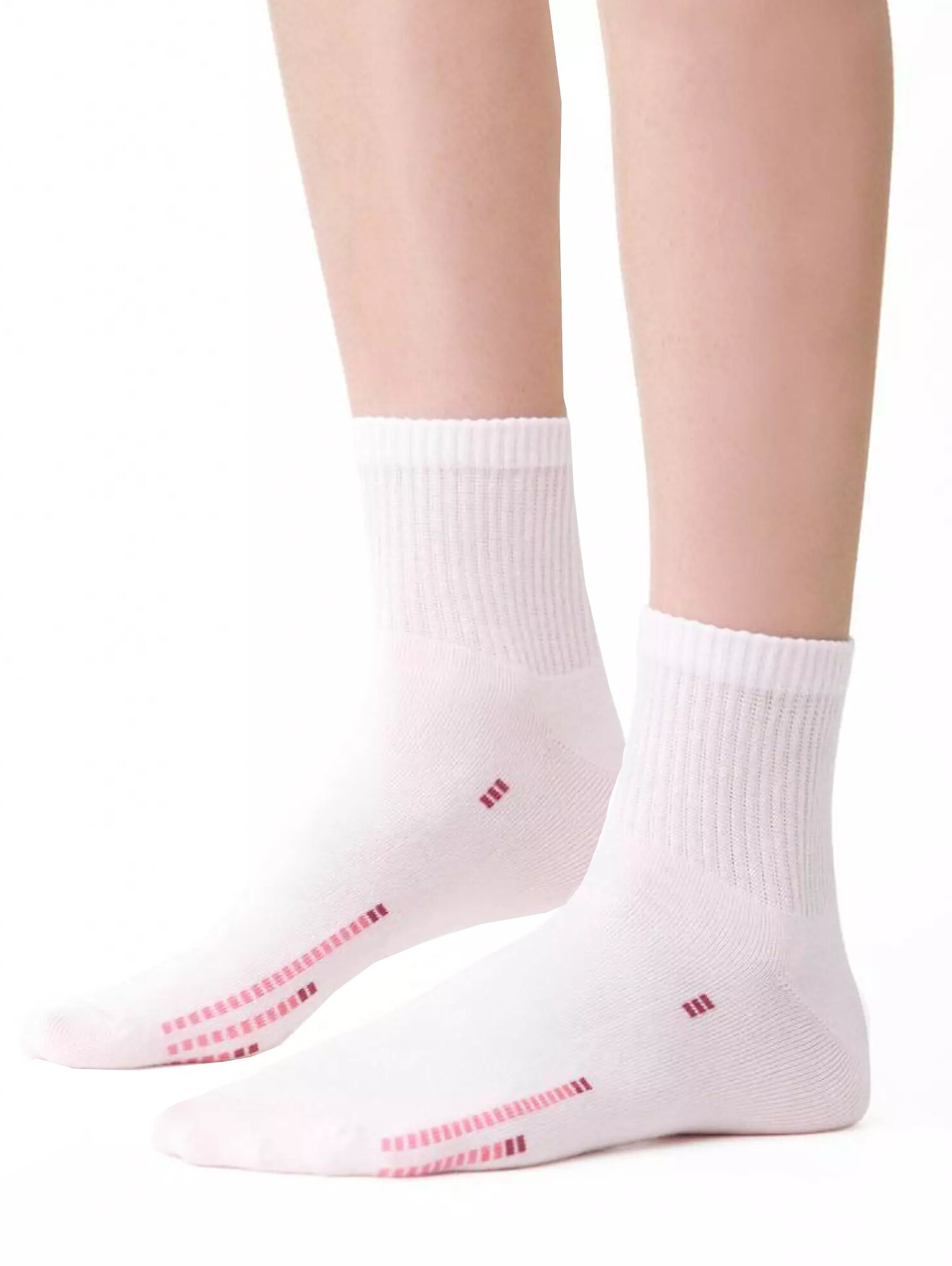 Dámské ponožky Steven art.026 Sport WHITE-MOREL 38-40