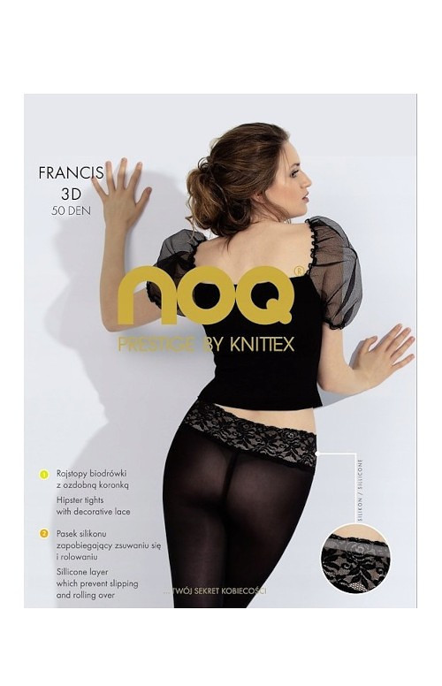 Dámské punčochové kalhoty Knittex Francis 3D 50 den nero 4-L