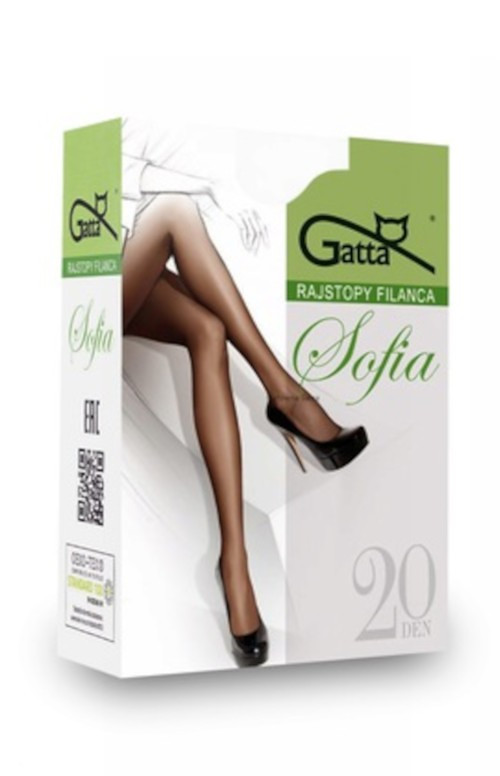 Dámské punčochové kalhoty Gatta Sofia 20 den 5-XL, 3-Max grafit/dek.šedá 5-XL