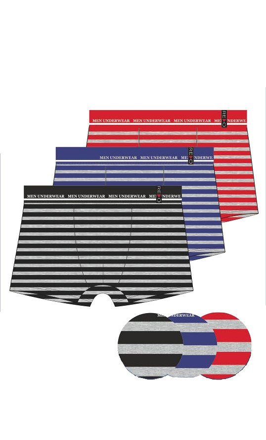 Pánské vzorované boxerky Redo M-5XL směs barev XXL