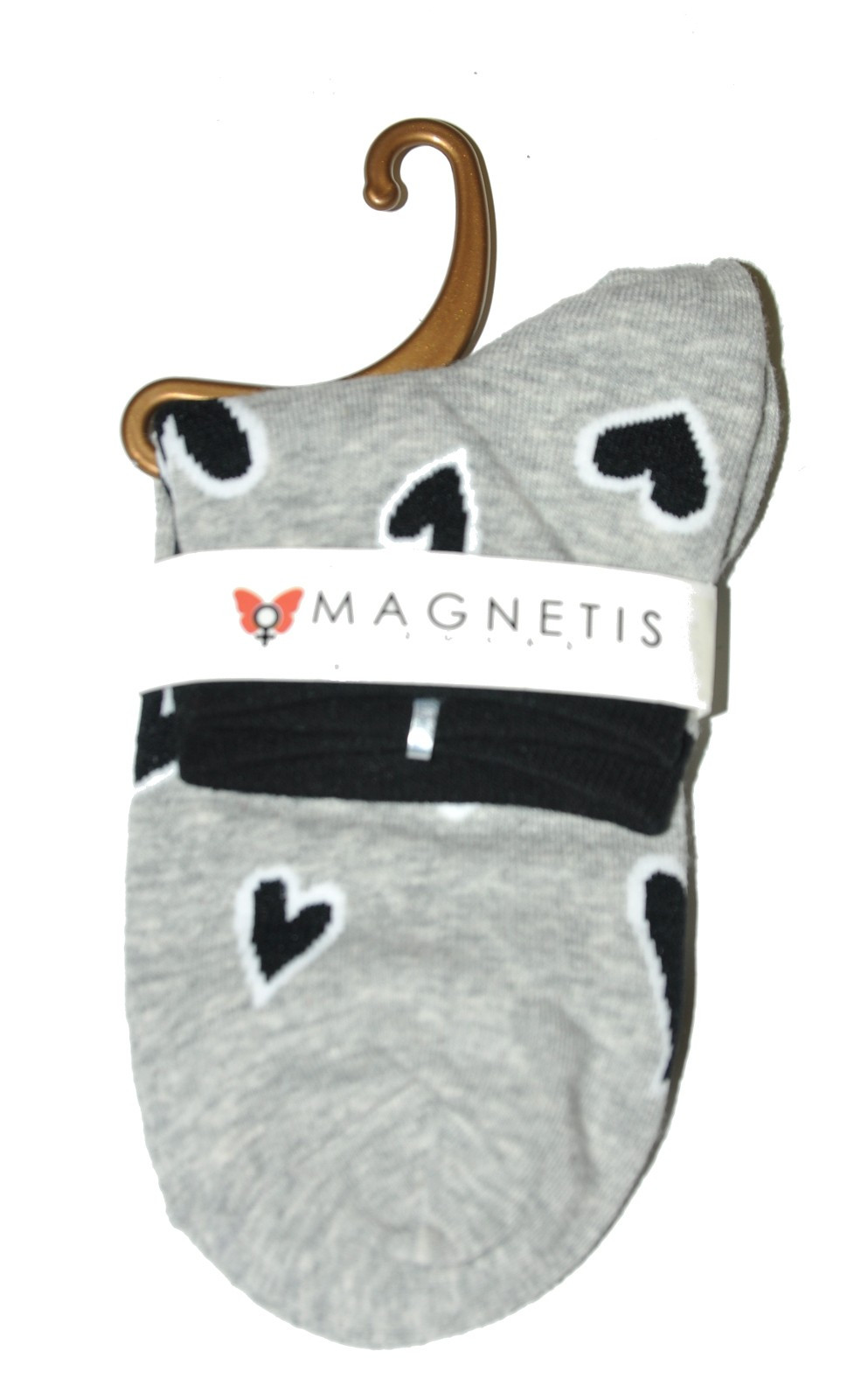 Dámské ponožky Magnetis 13532 Srdce šedá univerzální