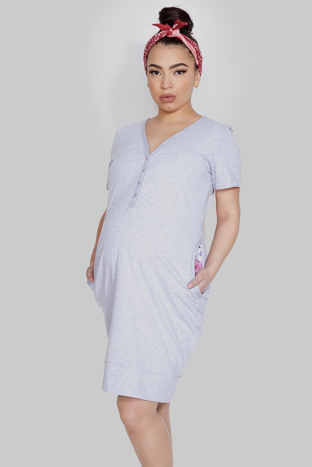 Dámská noční košile Mitex Mama Dress K Grey XL