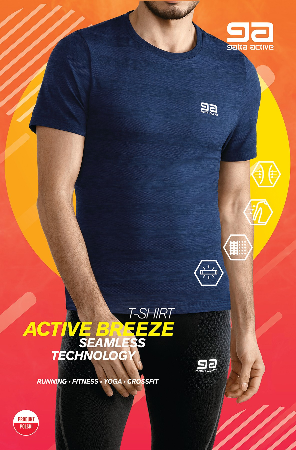 Pánské tričko Gatta 42045S T-shirt Active Breeze Men modrá XL-182/188