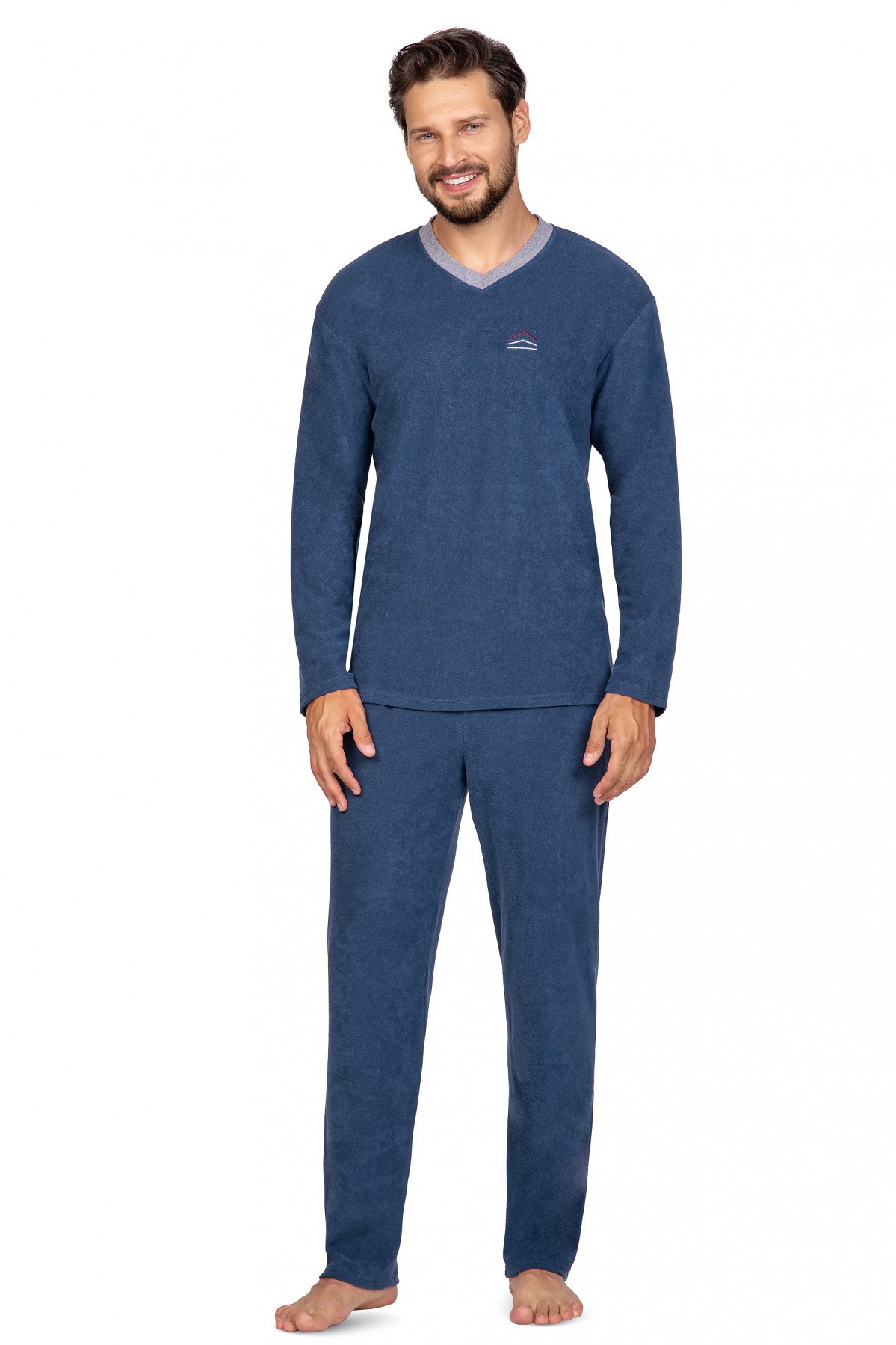 Pánské pyžamo Regina 592 dł/r M-XL modrá L