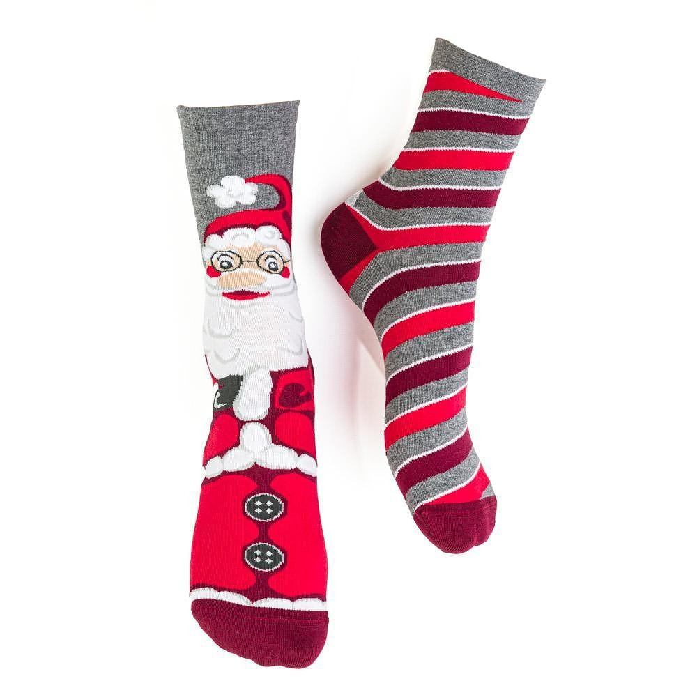Vánoční asymetrické dámské ponožky Steven art.136 35-40 melanžově šedá 38-40