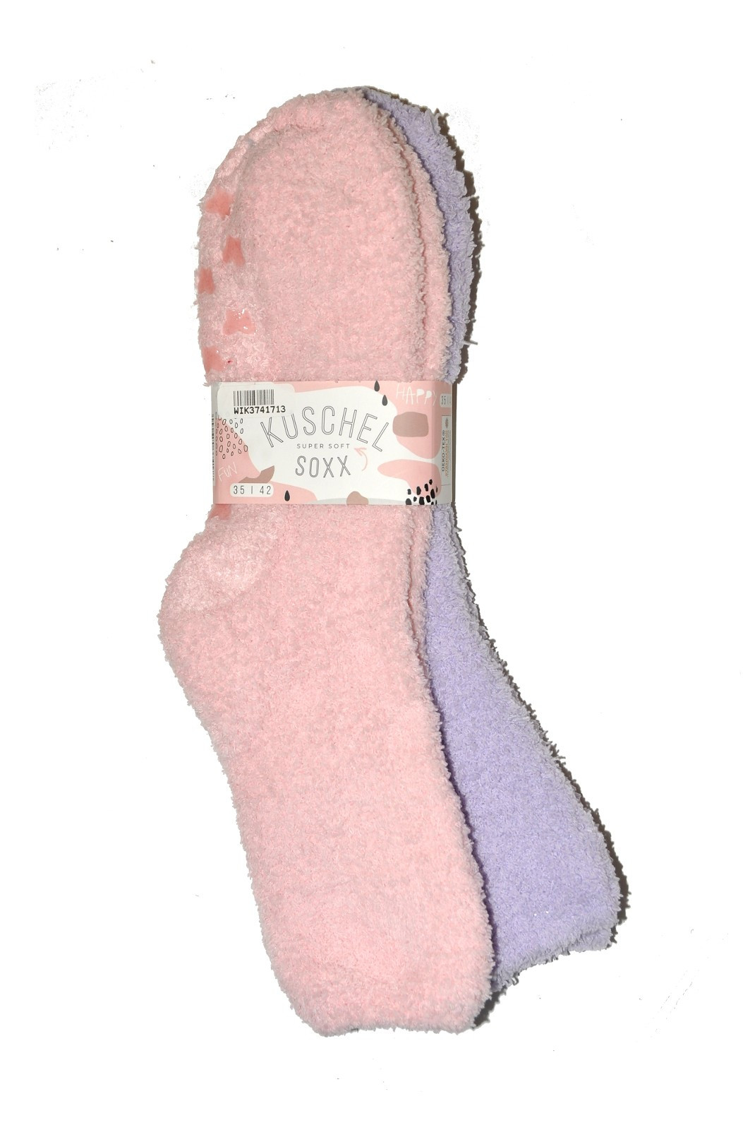 Dámské ponožky WiK 37417 Happy Kuschel Super Soft ABS A'2 35-42 pudrově fialová 35-42