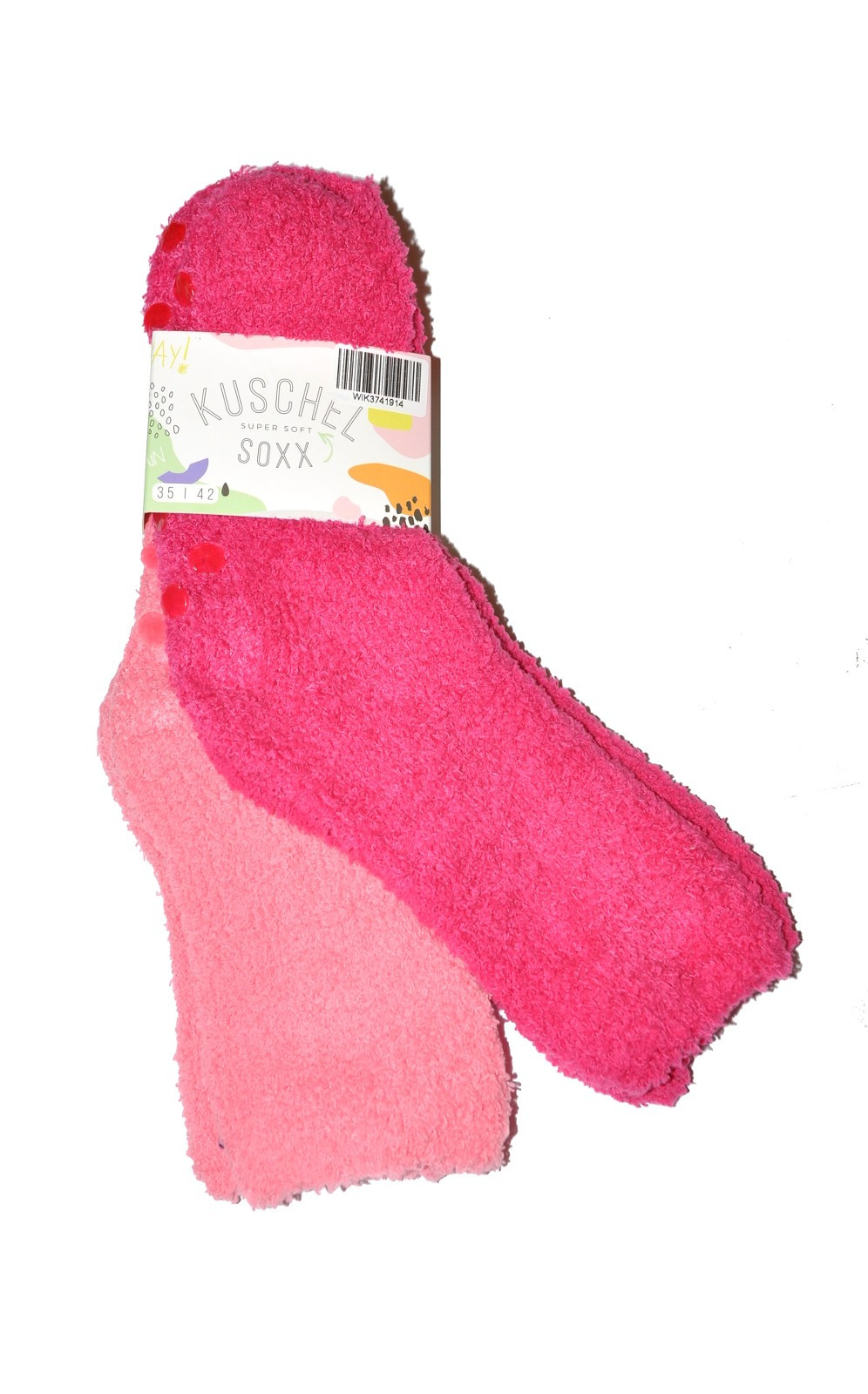 Dámské ponožky WiK 37419 Happy Kuschel Super Soft ABS A'2 35-42 fuchsiově růžová 35-42