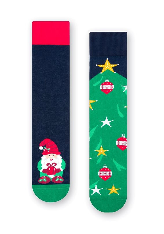 Pánské asymetrické vánoční ponožky Steven art.136 41-46 melanžově šedá 43-46