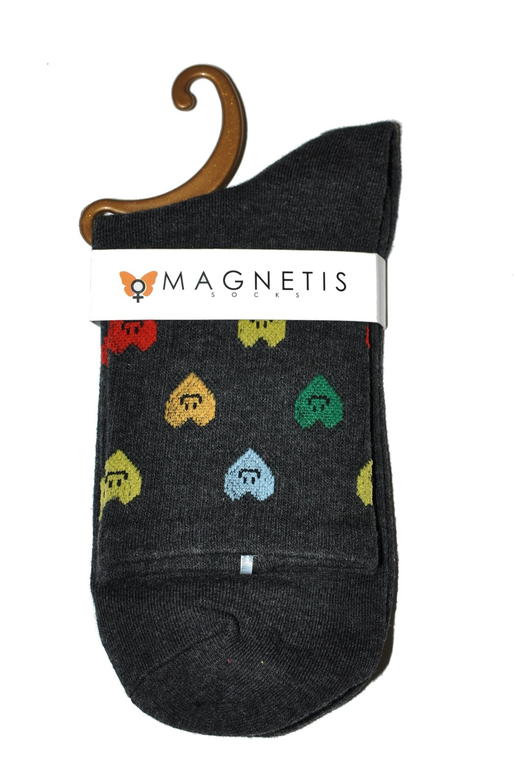 Dámské ponožky Magnetis 75 Colorful Hearts 21/22 grafit Univerzální