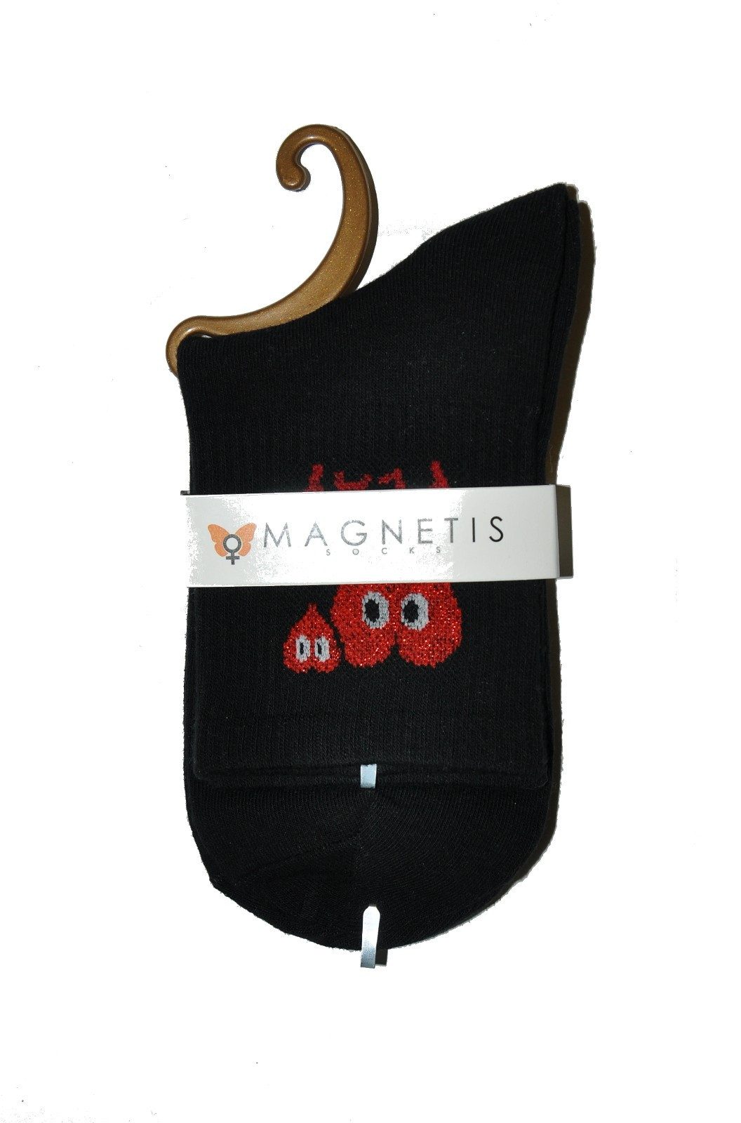 Dámské ponožky Magnetis 78 Shiny Hearts 21/22 černá Univerzální