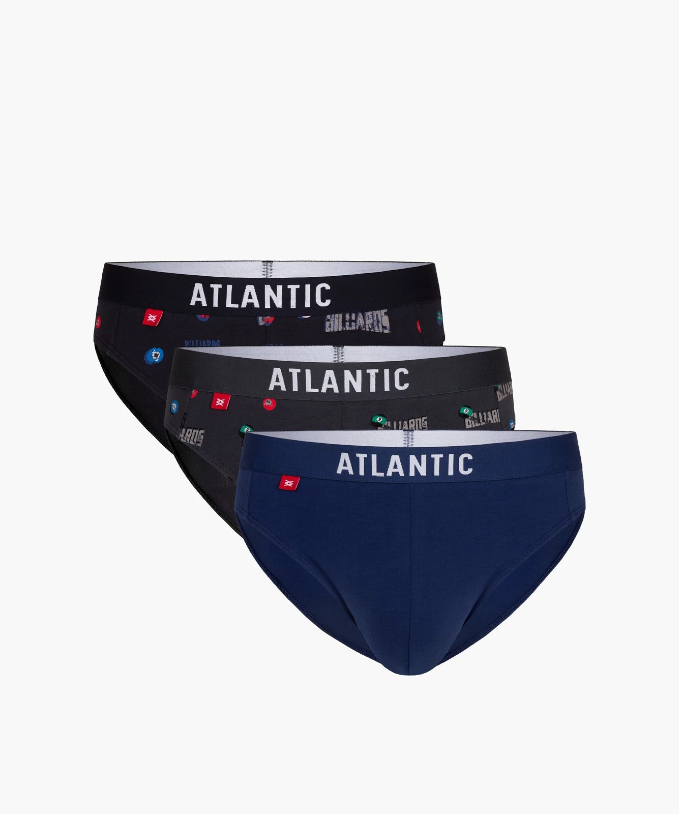 Pánské slipy Atlantic 3MP-094 A'3 grafitově modrá dark-grn L