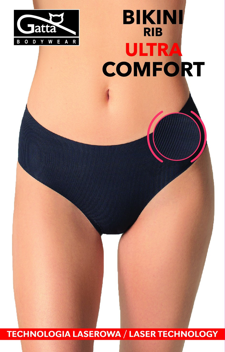 Dámské kalhotky Gatta 41003 Bikini RIB Ultra Comfort S-XL béžová S