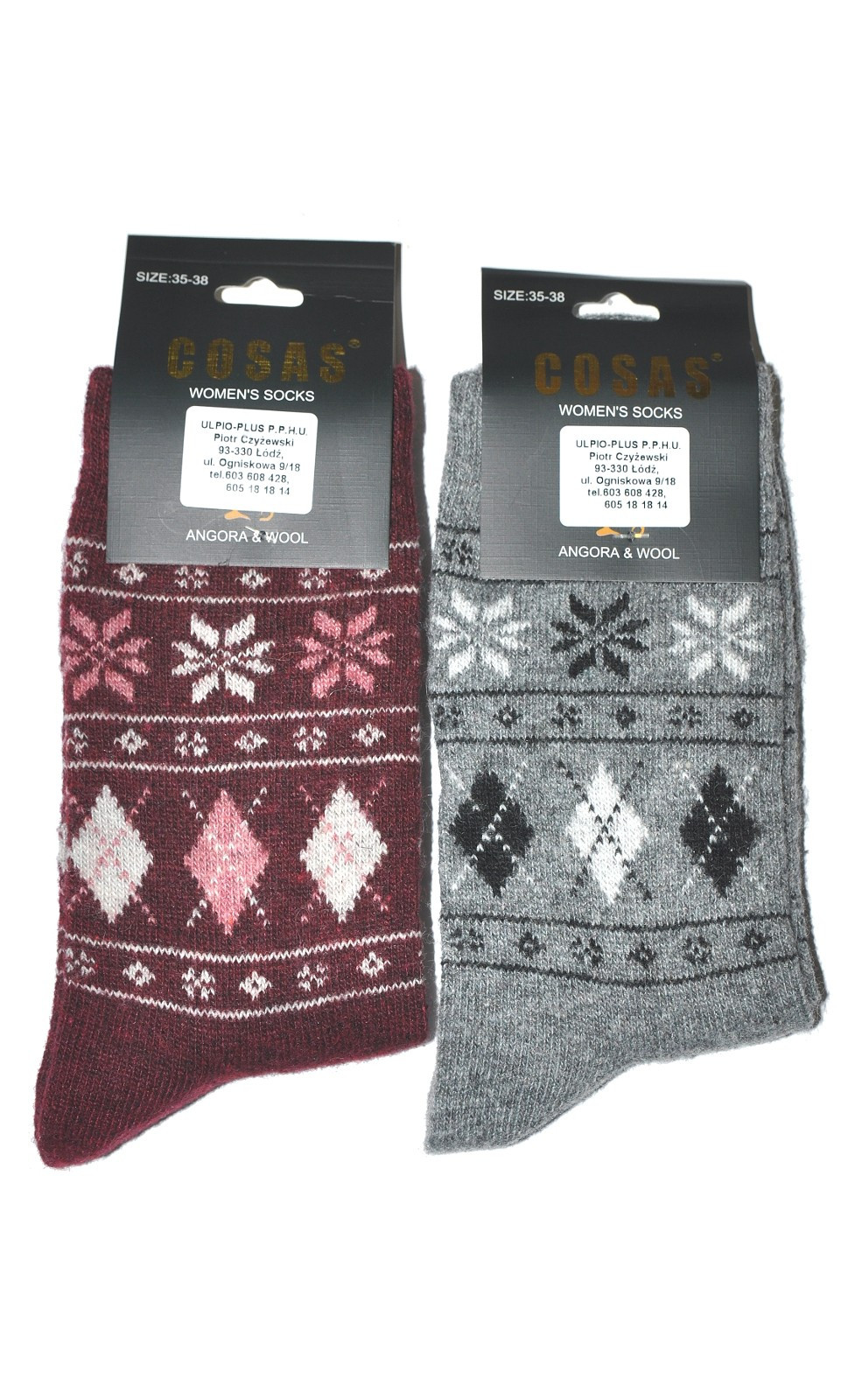 Dámské ponožky Ulpio Cosas BDP-016 Angora černá 39-42