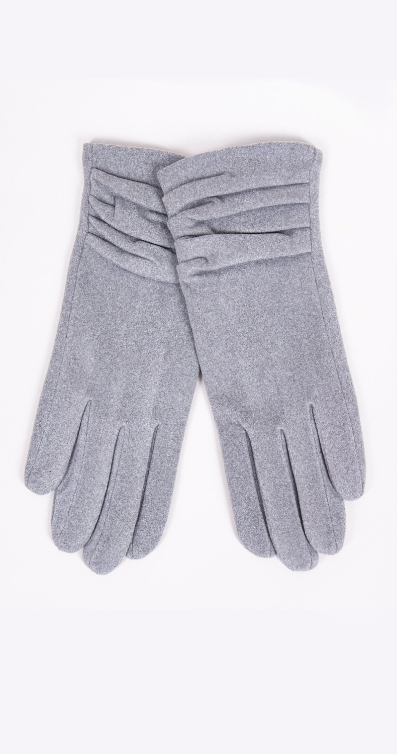 Nařasené rukavice YO! RES-0155K šedá 23 cm