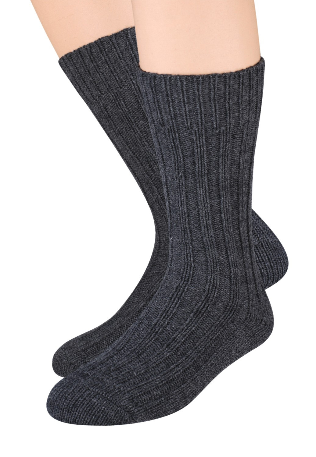 Pánské vlněné ponožky Steven art.085 41-46 olivový 41-43