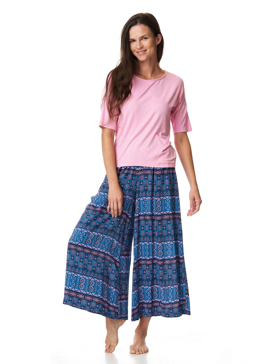 Dámské pyžamo Key LHS 966 A23 S-XL růžovo-zelená S