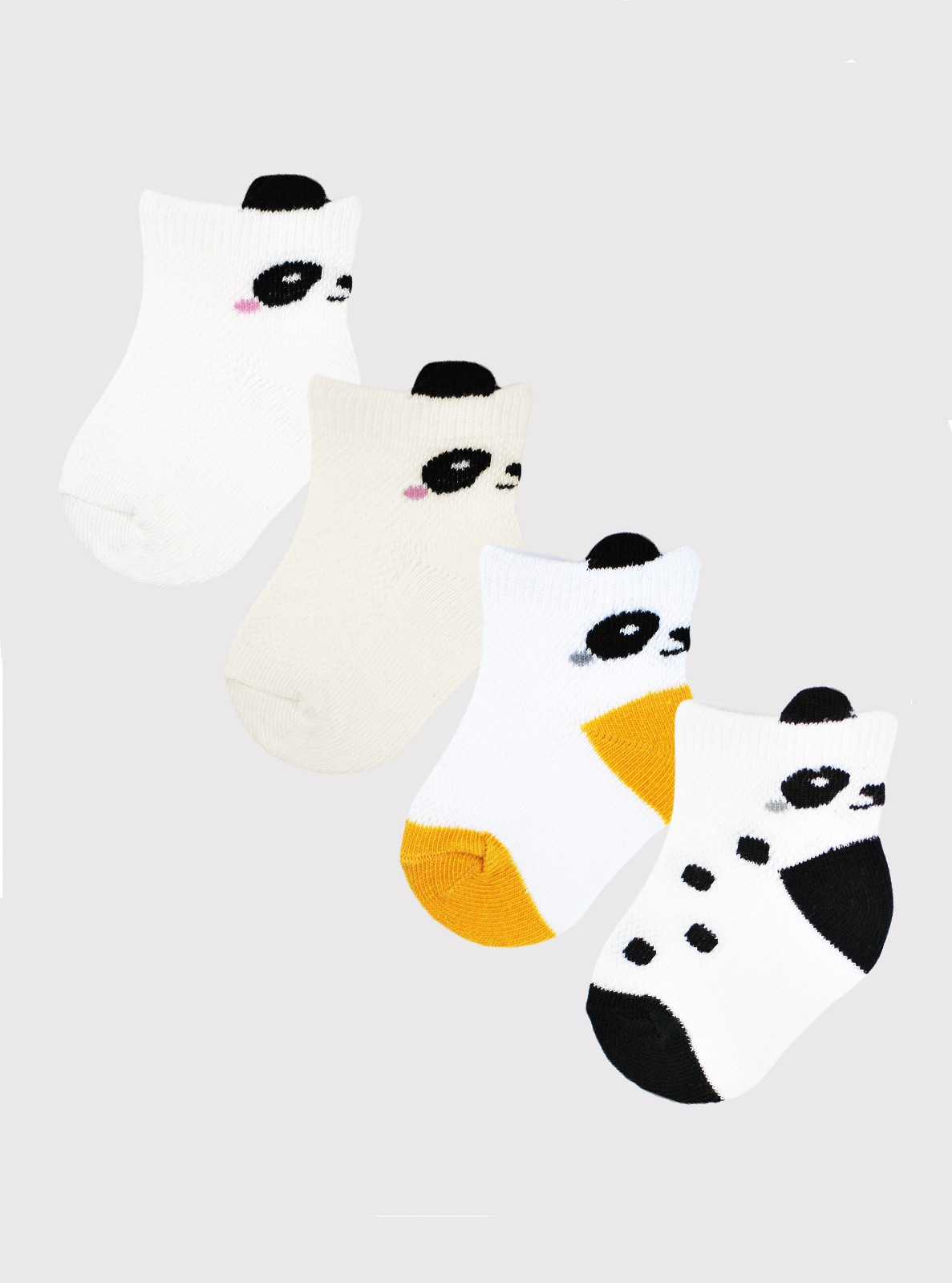 Dětské ponožky Noviti SB021 Panda Cotton 0-12 měsíců mix barev-mix designu 0-6 měsíců